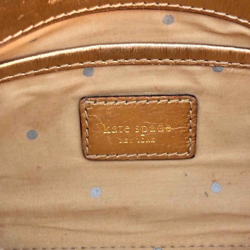 Kate Spade Vintage Gold Metal Framed Clutch with Chain Strap - Picture 10 of 11